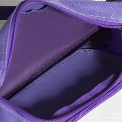 Сумка поясная, отдел на молнии, наружный карман, цвет сиреневый - фото 2005250
