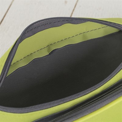 Сумка поясная, отдел на молнии, наружный карман, цвет зелёный/серый - фото 2005253