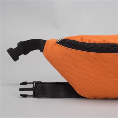 Сумка поясная, отдел на молнии, регулируемый ремень, цвет оранжевый - фото 2005257