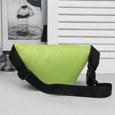 Сумка поясная, отдел на молнии, регулируемый ремень, цвет салатовый - фото 2005260