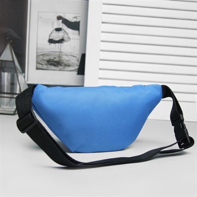 Сумка поясная, отдел на молнии, регулируемый ремень, цвет голубой - фото 2005275