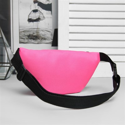 Сумка поясная, отдел на молнии, регулируемый ремень, цвет розовый - фото 2005281