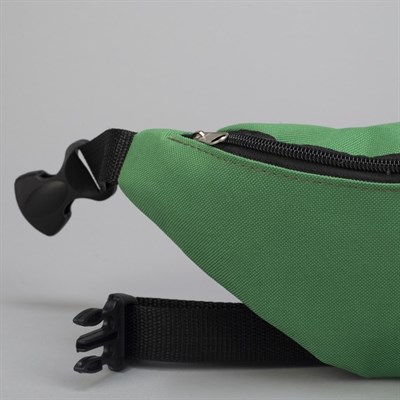 Сумка поясная, отдел на молнии, регулируемый ремень, цвет зелёный - фото 2005286