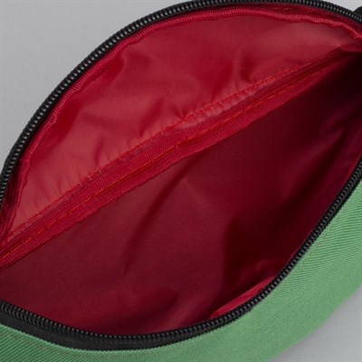 Сумка поясная, отдел на молнии, регулируемый ремень, цвет зелёный - фото 2005287