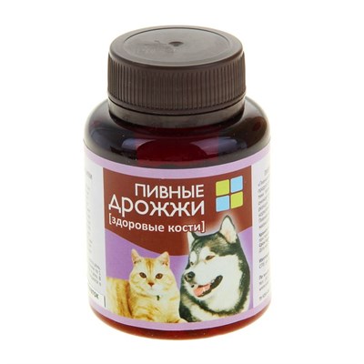 Пивные дрожжи "Здоровые кости" для кошек и собак, с кальцием, 80 таб - фото 2009033 Пивные дрожжи "Здоровые кости" для кошек и собак, с кальцием, 80 таб - фото 2009033