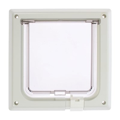 Дверца для кошек «БАРСИК», проём 145*145 мм, толщина двери 36-42 мм, белёный дуб - фото 2018299