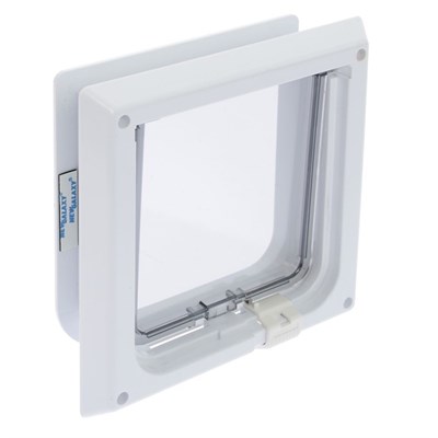 Дверца для кошек «БАРСИК», проём 145*145 мм, толщина двери 36-42 мм, белый - фото 2018336