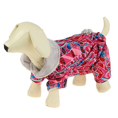 Комбинезон с меховым подкладом, L (дс-30 см, ош-32 см, ог-41 см), микс - фото 2018513