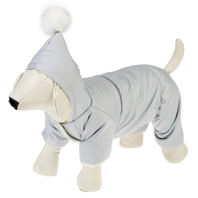 Комбинезон  зимний с капюшоном и помпоном, XS (дс 18-20 см, ош 24 см, ог 27-30 см) - фото 2018545