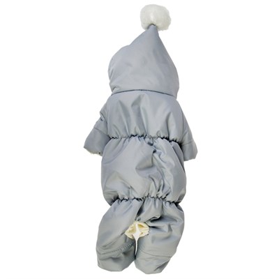 Комбинезон  зимний с капюшоном и помпоном, XS (дс 18-20 см, ош 24 см, ог 27-30 см) - фото 2018549