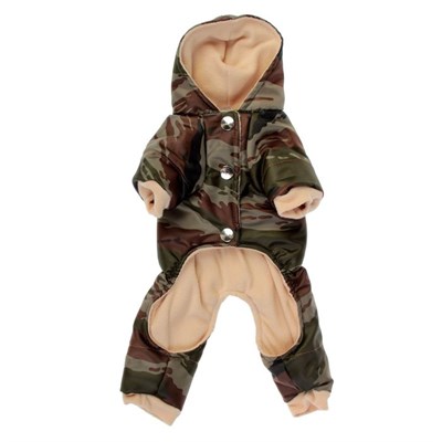 Комбинезон «Камуфляж» на синтепоне и флисовом, M (ДС 24-26 см, ОШ 28 см, ОГ 34-36 см) - фото 2018583