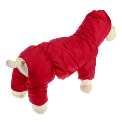 Комбинезон простёганный красный, M (дс 24-26 см, ош 28 см, ог 34-36 см) - фото 2018595