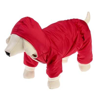 Комбинезон простёганный красный, XL (дс 32-34 см, ош 32 см, ог 40-44 см) - фото 2018772