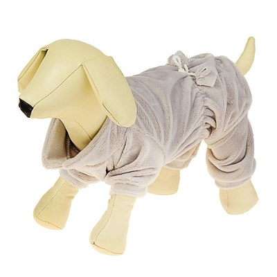 Комбинезон велюр, размер XS (ДС 18-20 см, ОШ 24 см, ОГ 27-30 см) МИКС ЦВЕТОВ - фото 2018784