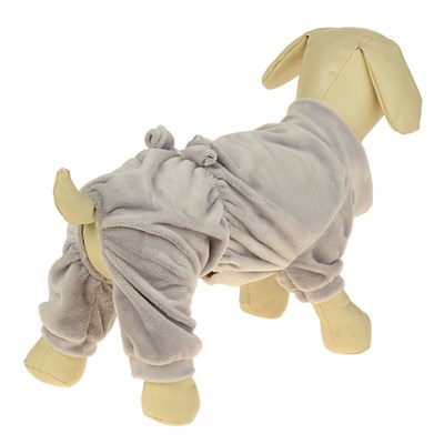 Комбинезон велюр, размер XS (ДС 18-20 см, ОШ 24 см, ОГ 27-30 см) МИКС ЦВЕТОВ - фото 2018785