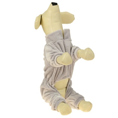 Комбинезон велюр, размер XS (ДС 18-20 см, ОШ 24 см, ОГ 27-30 см) МИКС ЦВЕТОВ - фото 2018786