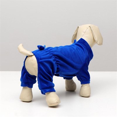 Комбинезон велюр, размер M (ДС 24-26 см, ОШ 28 см, ОГ 34-36 см), МИКС ЦВЕТОВ - фото 2018799