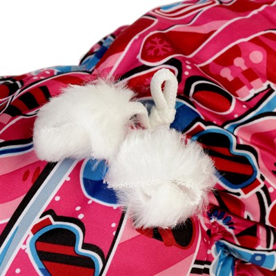 Комбинезон для мопса и фран бульдога зимний, девочка, L ( дс 26-28 см, ог 46-48 см), микс - фото 2019521