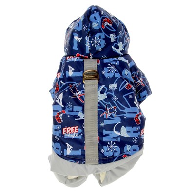 Комбинезон зимний для мопса/франц.бульдога, мальчик, L (ДС 26-28см, ОГ 46-48см), микс - фото 2019542