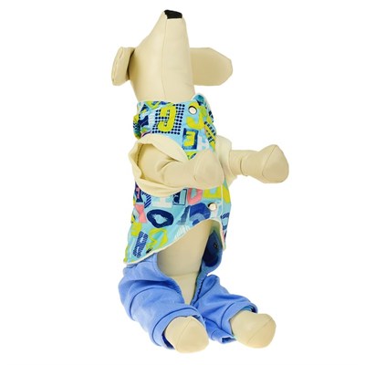 Комбинезон для собак трансформер, XS ( дс 18-20 см,  ош 24 см, ог 27-30 см), микс - фото 2019600