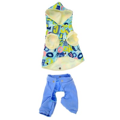 Комбинезон для собак трансформер, XS ( дс 18-20 см,  ош 24 см, ог 27-30 см), микс - фото 2019602