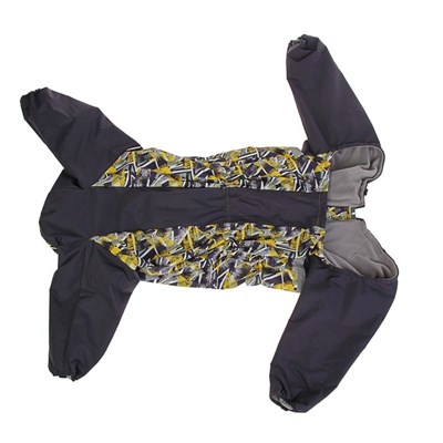 Комбинезон утепленный на флисе для овчарки, сеттера, ам. бульдога, арг. дога, риджбека, (ДС 80, ОГ 95), микс - фото 2019618