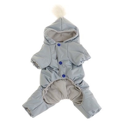 Комбинезон для собак с помпоном, размер 2XL (ДС 34-36 см, ОШ 34-36 см, ОГ 44-48 см) - фото 2019625