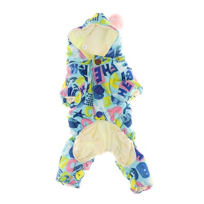 Комбинезон "Принт" с помпоном для собак, XS (ДС 20-22 см, ОШ 26 см, ОГ 30-34 см) микс - фото 2019702