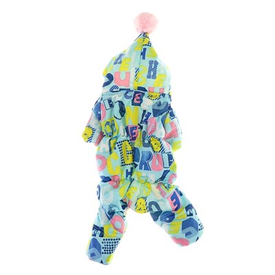 Комбинезон "Принт" с помпоном для собак, XL (ДС 32-34 см, ОШ 32 см, ОГ 40-44 см) микс - фото 2019747