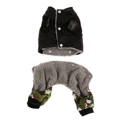 Комбинезон для собак на меховом подкладе с отстегивающимися штанами, размер L - фото 2019783