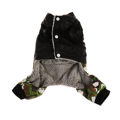 Комбинезон для собак на меховом подкладе с отстегивающимися штанами, размер L - фото 2019787