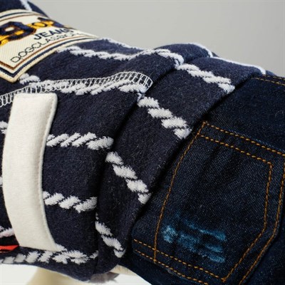 Комбинезон для собак, еврозима на меховом подкладе, XS (ОШ 18-22, ОГ 27-32, ДС 20 см), синий   43337 - фото 2019807