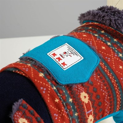 Комбинезон для собак, еврозима на меховом подкладе, XS (ОШ 18-22,ОГ 27-32,ДС 20 см), голубой   43337 - фото 2019813