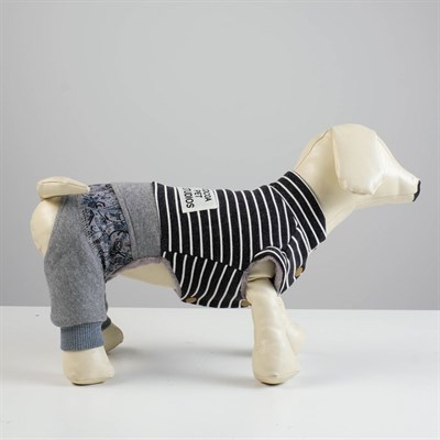 Комбинезон демисезонный на меховом подкладе, L (ОШ 29-34, ОГ 41-47, ДС 31 см), чёрный - фото 2019861