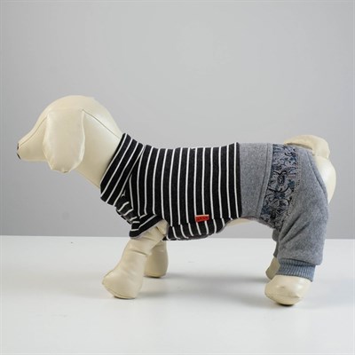 Комбинезон демисезонный на меховом подкладе, XXL (ОШ 34-38, ОГ 52-59, ДС 40 см), чёрный - фото 2019877