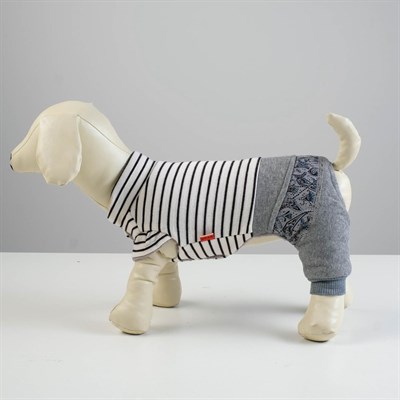 Комбинезон демисезонный на меховом подкладе, XL (ОШ 32-35, ОГ 46-53, ДС 35 см), белый - фото 2019929