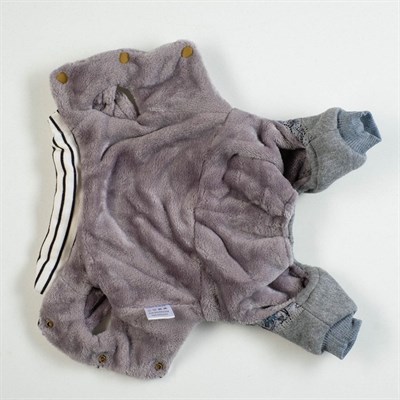 Комбинезон демисезонный на меховом подкладе, XL (ОШ 32-35, ОГ 46-53, ДС 35 см), белый - фото 2019930