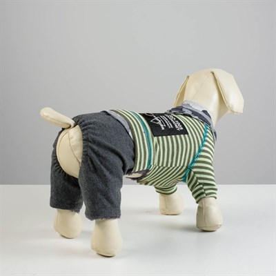 Комбинезон, еврозима на меховом подкладе, L (ОШ 29-34, ОГ 41-47, ДС 31 см), зелёный - фото 2020002