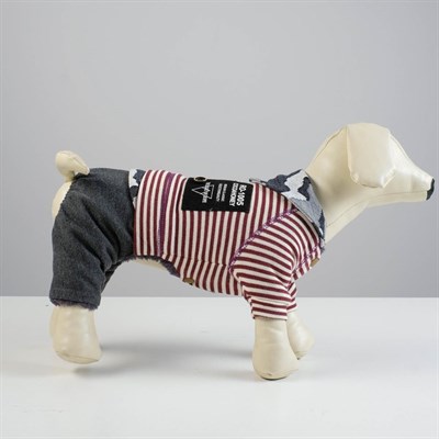 Комбинезон, еврозима на меховом подкладе, XL (ОШ 32-35, ОГ 46-53, ДС 35 см), красный - фото 2020042