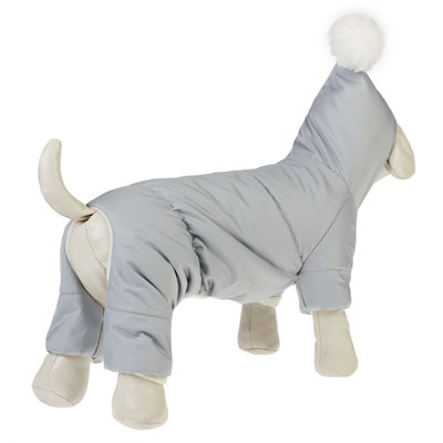 Комбинезон  зимний с капюшоном и помпоном, 3XL (дс 36-38 см, ош 36-37 см, ог 48-52 см) - фото 2020075