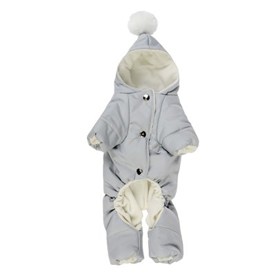 Комбинезон  зимний с капюшоном и помпоном, 3XL (дс 36-38 см, ош 36-37 см, ог 48-52 см) - фото 2020077