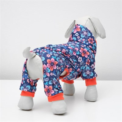 Комбинезон "Полянка" флисовый, размер XS (ДС 18-20 см, ОШ 24 см, ОГ 27-30 см) - фото 2020106