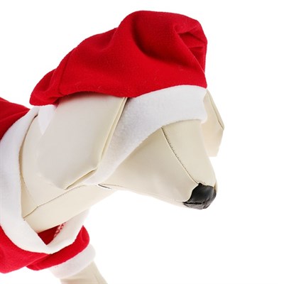 Костюм для собак Новогодний колпак + кофточка, XS (ДС 16-18 см, ОШ 24 см, ОГ 27-30 см) - фото 2020243