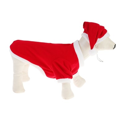 Костюм для собак Новогодний колпак + кофточка, 2XL (ДС 30-32 см, ОШ 34-36 см, ОГ 44-48 см) - фото 2020257
