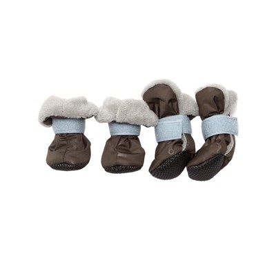 Ботиночки на меху для собак, подошва ЭВА, размер S (ботинок 4х3,5х9 см), набор 4 шт, микс - фото 2020499