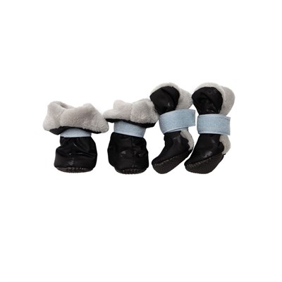 Ботиночки на меху для собак, подошва ЭВА, размер M (ботинок 5х4,5х9 см), набор 4 шт, микс - фото 2020505