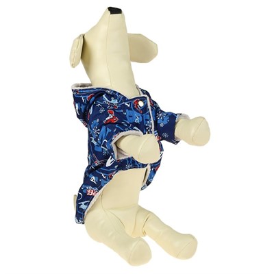 Куртка с капюшоном на меховом подкладе, XS (дс-17 см, ош-24 см, ог-30 см), микс - фото 2020631