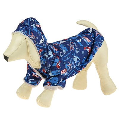 Куртка с капюшоном на меховом подкладе, XS (дс-17 см, ош-24 см, ог-30 см), микс - фото 2020634