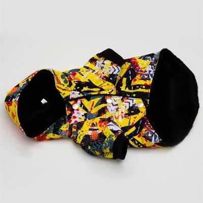 Куртка с капюшоном на меховом подкладе, М (дс-24 см, ош-28 смЮ ог-36 см), микс - фото 2020642