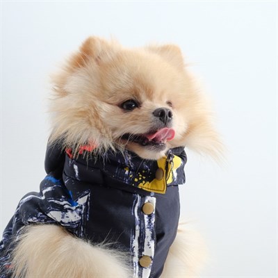 Куртка зимняя, XS (ОШ 18-22, ОГ 27-32, ДС 20 см), синяя - фото 2020814